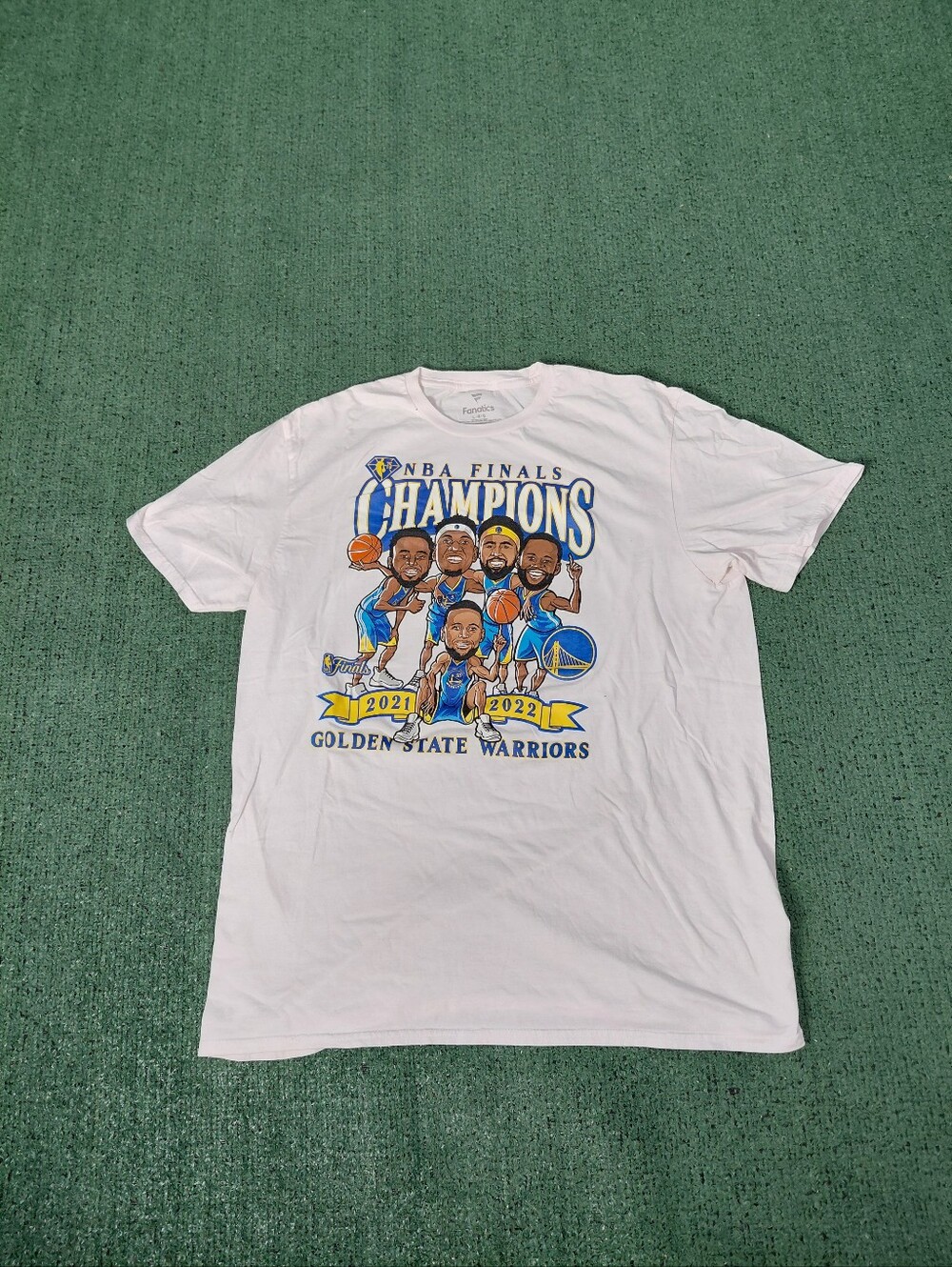 Fanatics NBA Golden State Warriors NBA Finals Champions White T Shiry Sz Large